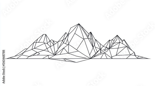 Abstract Polygonal Mountain Range
