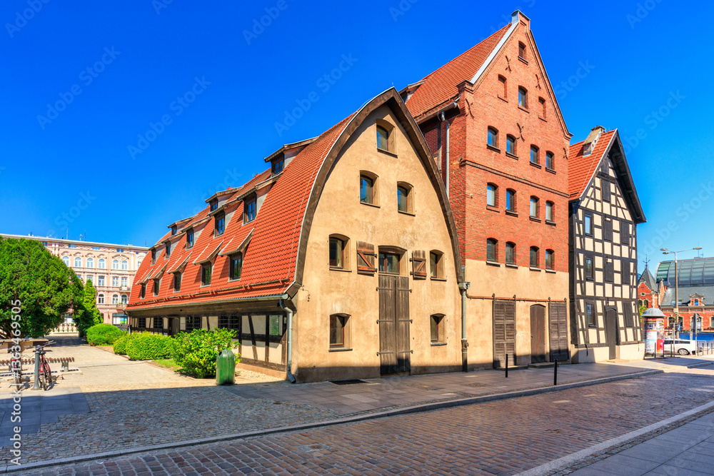 Architecture of the city center of Bydgoszcz at Brda river in Poland. Architecture of the city center of Bydgoszcz at Brda river in Poland.