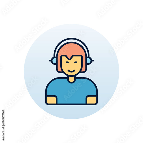 Podcaster Vector icon