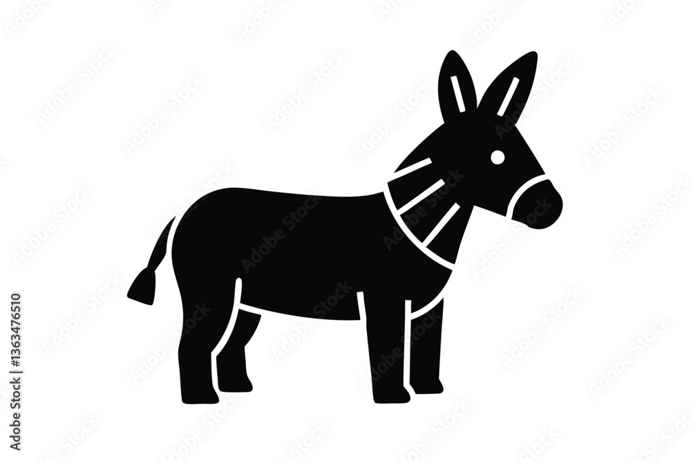 Obraz premium donkey vector icon