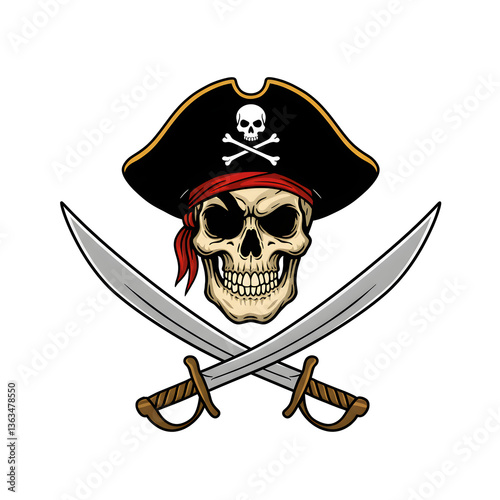 pirate skull and swords