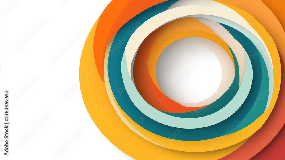 Colorful layered concentric circles graphic design Colorful layered concentric circles graphic design