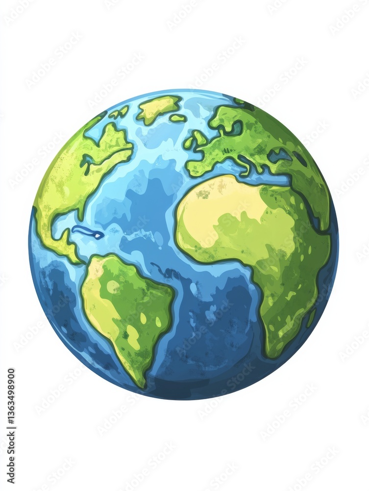 Fototapeta premium the Earth globe in green and blue