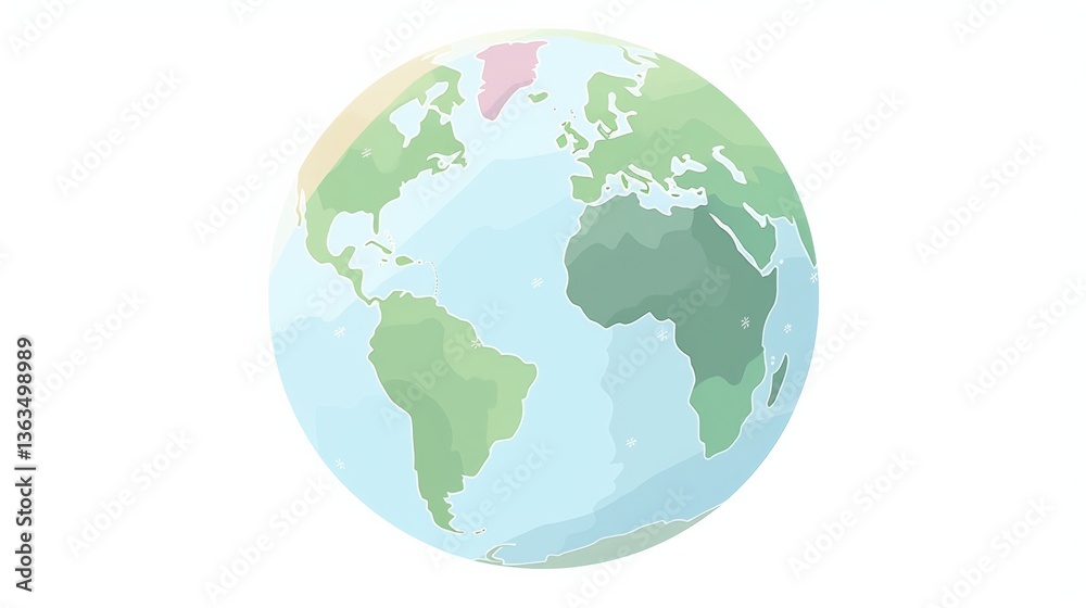Fototapeta premium the Earth globe in green and blue