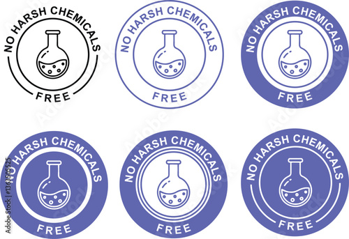 No harsh chemicals labels for chemicals free products