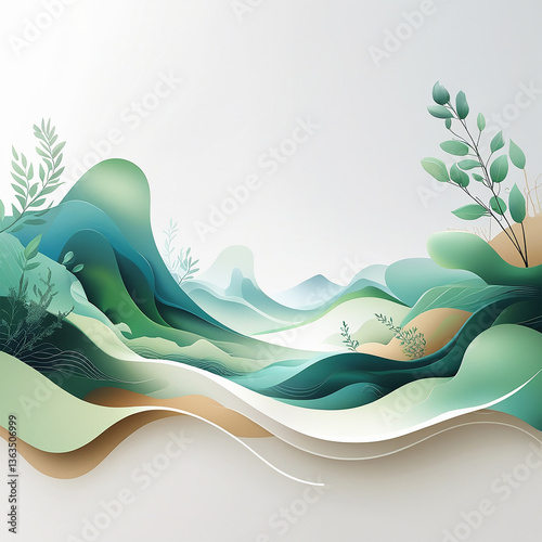 abstract background with waves