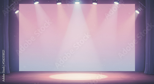 Colorful stage lighting for a concert or dance performance 