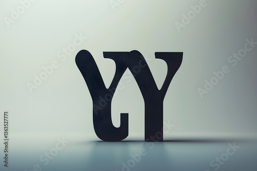 Graphic Representation of the 'YY' Symbol signifying 'Year' in Digital Interfaces