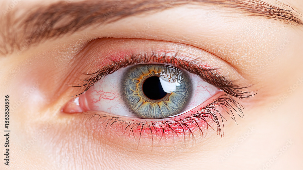 Fototapeta premium close up of female eye.. conjunctivitis eye