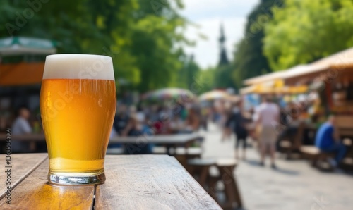 Glass of drink on table outdoor gathering