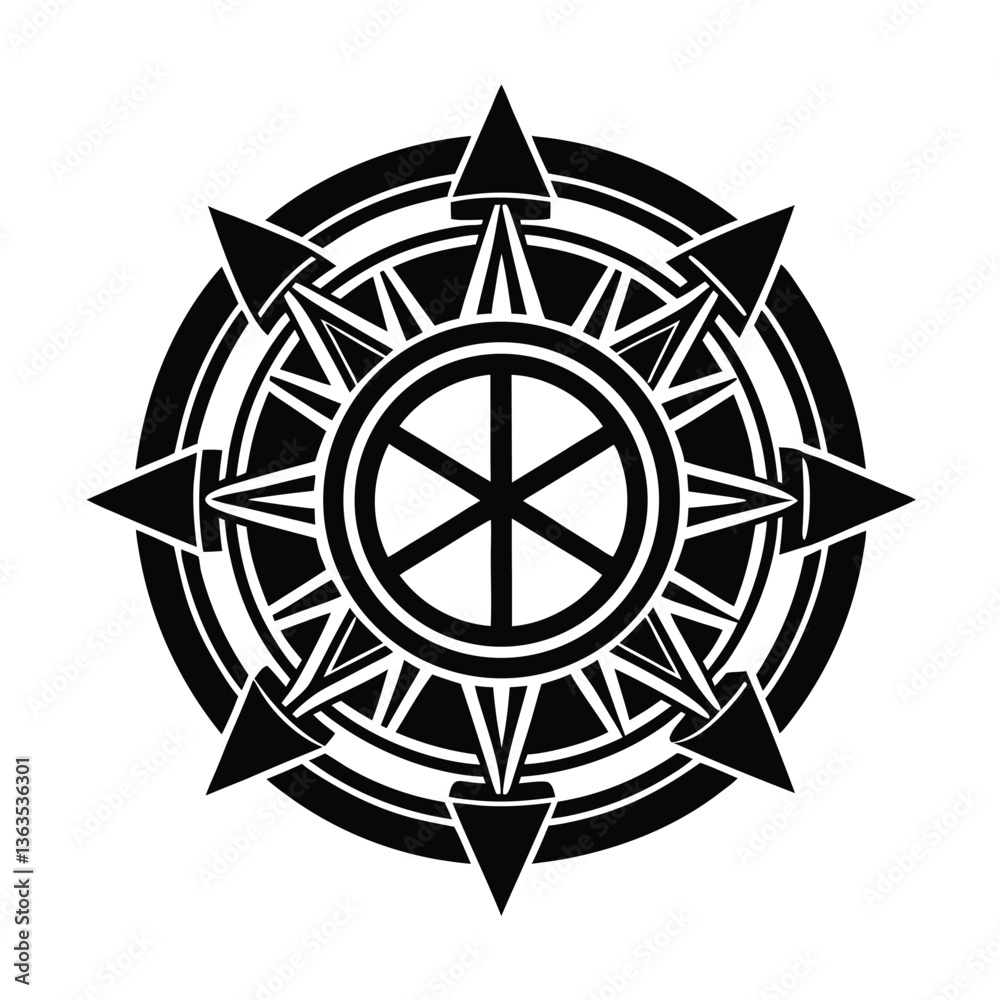 Editable Chaos Star Symbol silhouette Vector illustration Editable Chaos Star Symbol silhouette Vector illustration