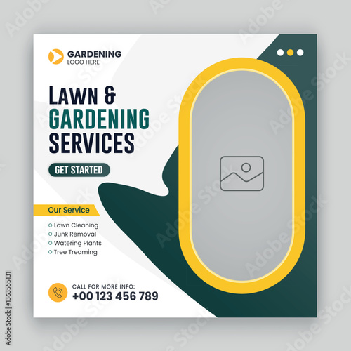 Lawn & Gardening Services Advertisement social media post design