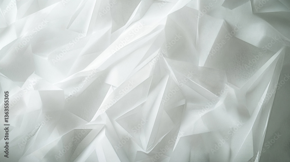 Obraz premium Abstract white background with geometric shapes and soft lighting creating a modern aesthetic look