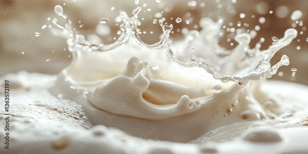 Milk splashes in a dynamic and artistic display created in a cozy kitchen setting during the afternoon hours Milk splashes in a dynamic and artistic display created in a cozy kitchen setting during the afternoon hours