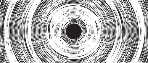 Circular starburst explosion texture. Distressed uneven grunge background. Abstract vector illustration. Overlay to create interesting effect and depth. Isolated on white background.