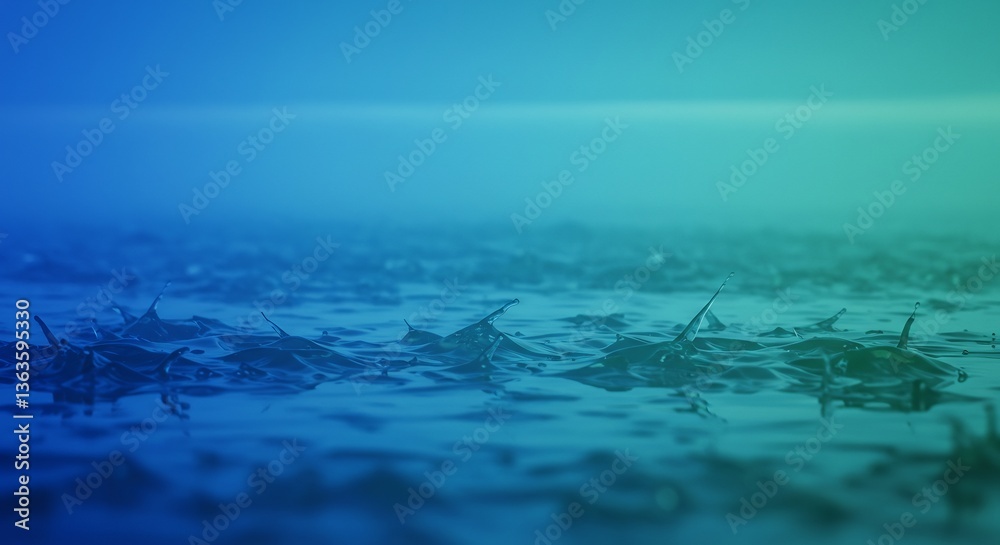 Fototapeta premium Deep blue underwater scene tranquil serene aquatic life. AI Generated