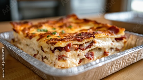 Wallpaper Mural Homemade lasagna on baking sheet Torontodigital.ca