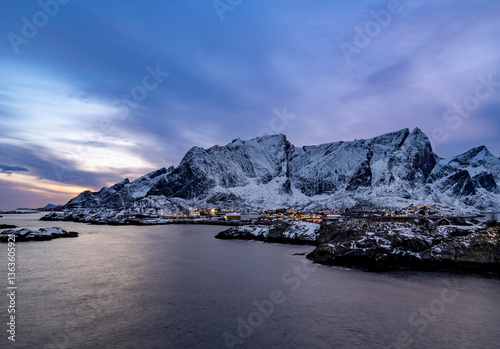 Sunrise and or sunset in the Lofoten Islands (Norway)