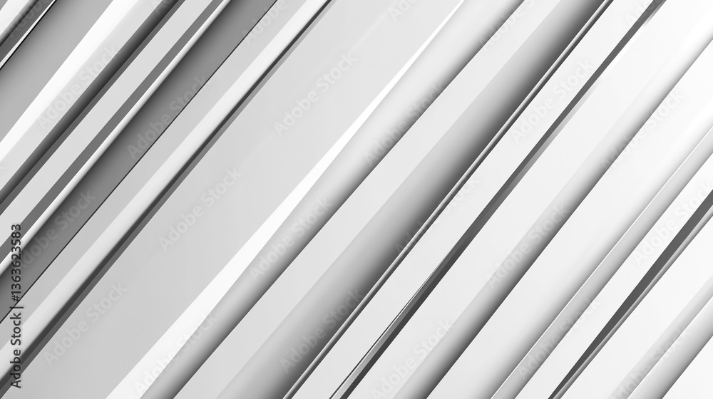 Obraz premium A grayscale abstract featuring diagonal stripes with varying widths and subtle shadow gradients