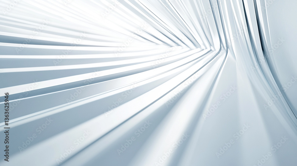 A futuristic abstract background with white lines converging in a bright and clean aesthetic design A futuristic abstract background with white lines converging in a bright and clean aesthetic design