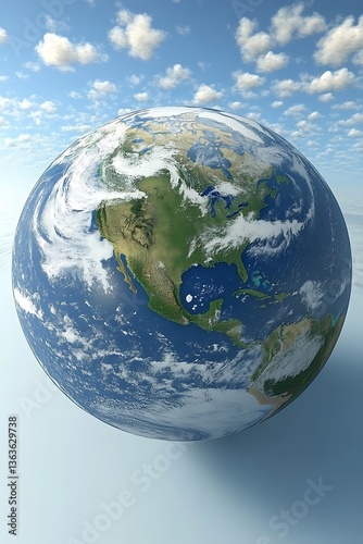 Wallpaper Mural Earth globe, day sky view Torontodigital.ca