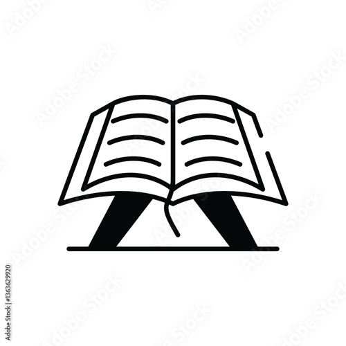 Quran vector icon stock illustration