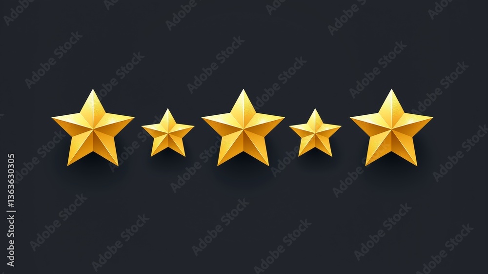 customer service rating screen with five golden stars and a happy user giving positive feedback, on black background. customer service rating screen with five golden stars and a happy user giving positive feedback, on black background.