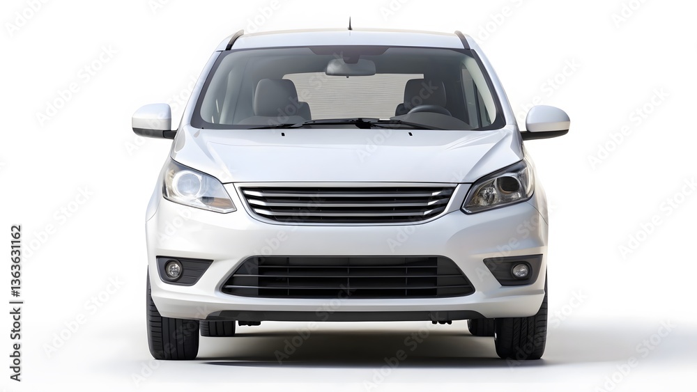 White Compact MPV Front View White Compact MPV Front View