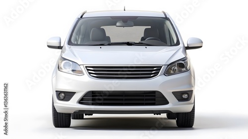 White Compact MPV Front View