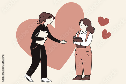 Compassion, support or help other who facing difficulty, empathy or sympathy, kindness or love to take care, heal feeling or giving care concept, young woman giving compassion to help colleagues.