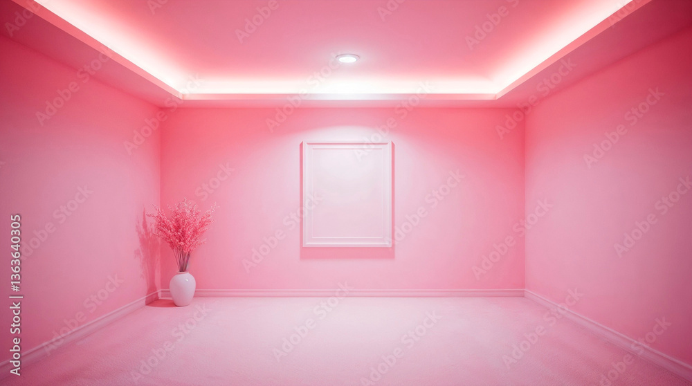pink room with a empty frame pink room with a empty frame