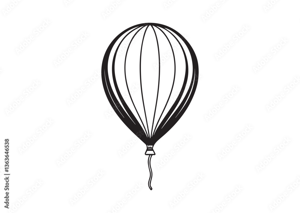 Obraz premium Balloon silhouette vector