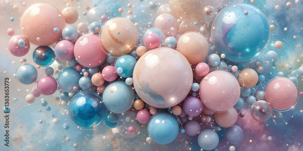Abstract Pastel Spheres Background Image Abstract Pastel Spheres Background Image