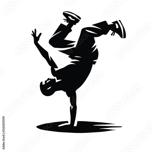 Breakdancer Flip Silhouette