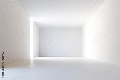 Wallpaper Mural Empty Minimalist White Room with Light Shining Interior Architecture Design Torontodigital.ca