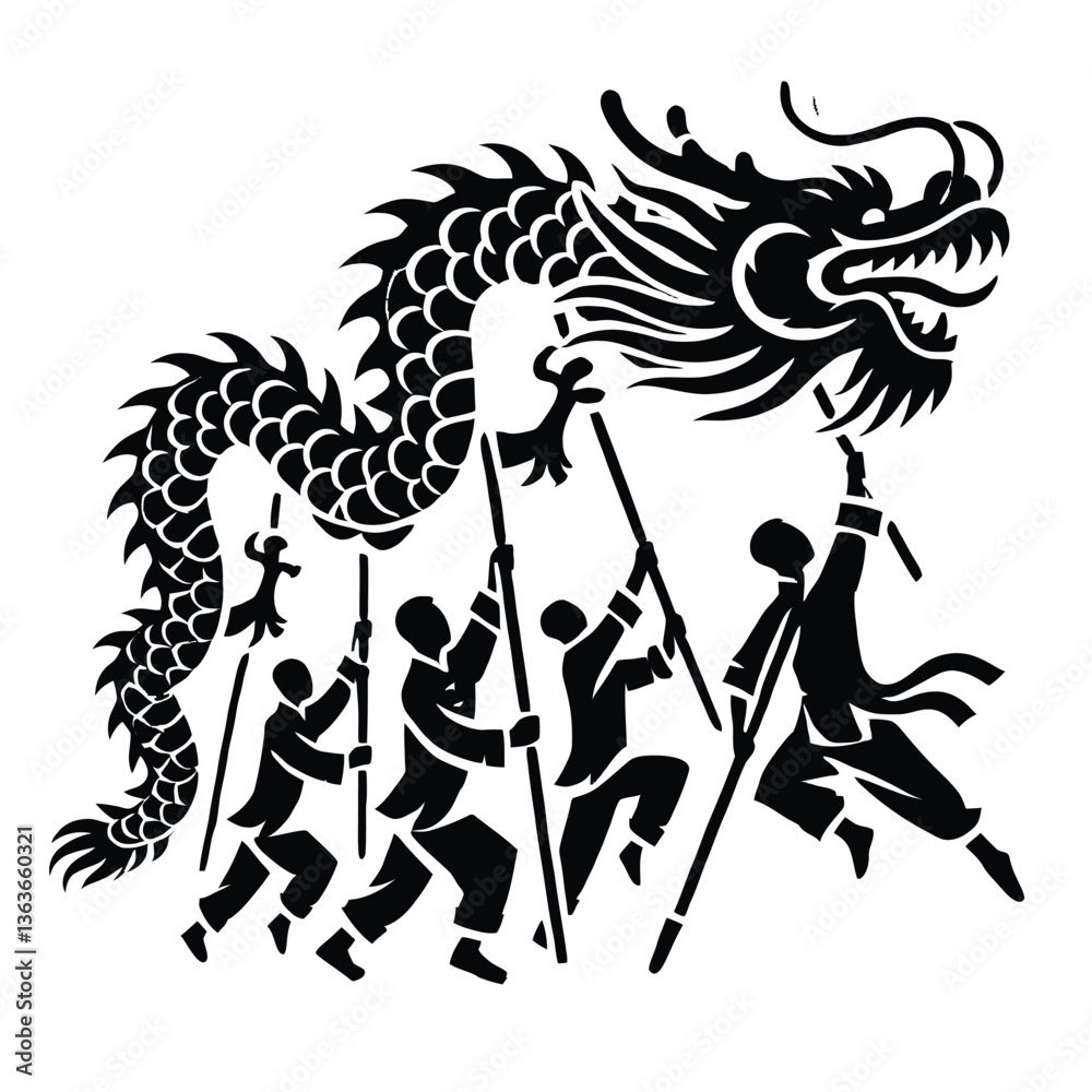 Fototapeta premium Chinese New Year Dragon Dance