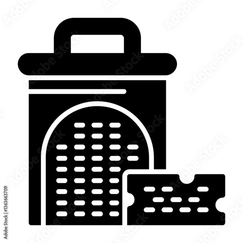 Cheese grater Solid Style Icon 