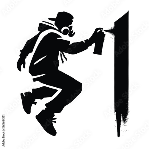 Graffiti Artist Silhouette
