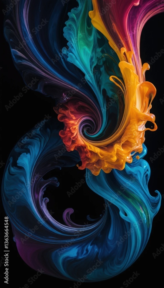 Obraz premium Dynamic grunge abstract art with unique texture in metal colors captivating energy and flow digital creation