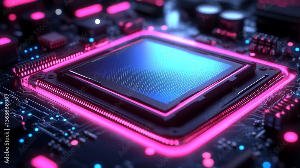 A glowing quantum CPU processor symbolizing advanced technology and innovation, representing the future of computing and the power of modern electronics in a digital world A glowing quantum CPU processor symbolizing advanced technology and innovation, representing the future of computing and the power of modern electronics in a digital world