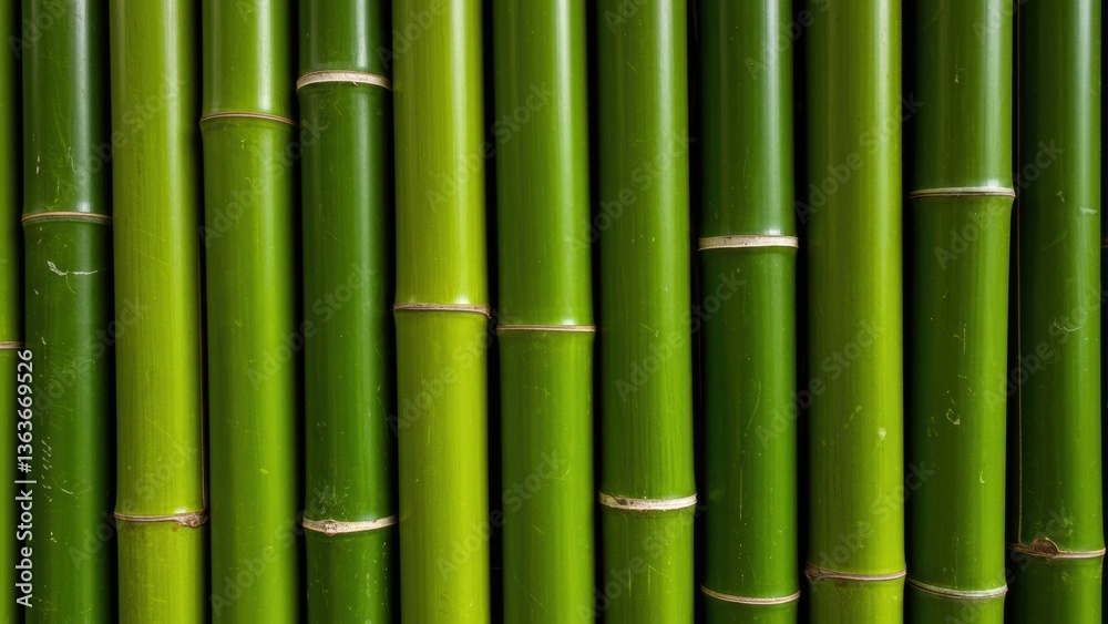 Close-up of a vibrant green bamboo stalk background with natural texture. Close-up of a vibrant green bamboo stalk background with natural texture.