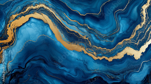 Acrylic paint texture swirling and mixing in a marble pattern