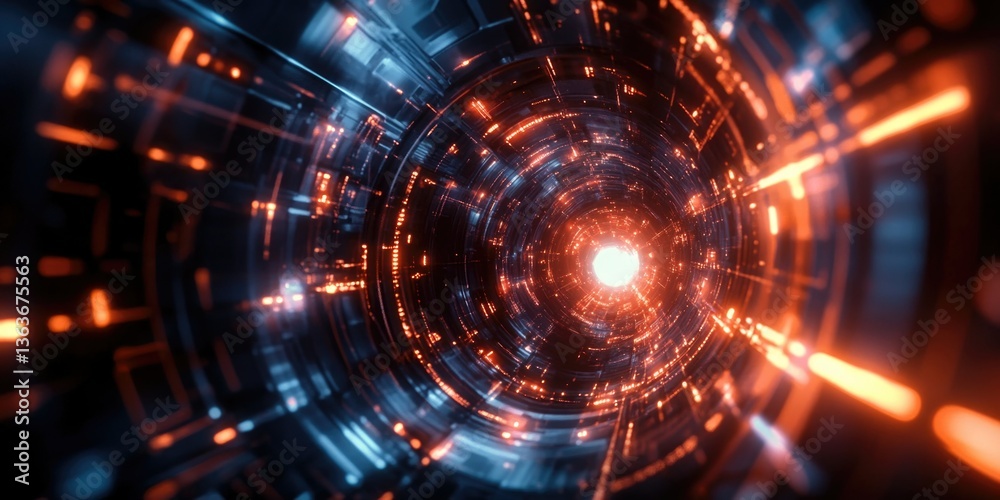 custom made wallpaper toronto digitalVibrant digital interface with a complex array of cybernetic components and high-tech circuitry, suggesting advanced technology and data processing capabilities. Futuristic concept for virtual reality