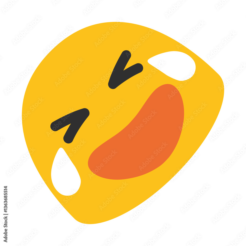 Laughing Emoji Clipart Illustration | Tears of Joy Face Isolated on White Background Laughing Emoji Clipart Illustration | Tears of Joy Face Isolated on White Background