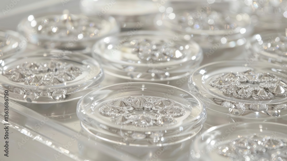 Sparkling Gemstones in Transparent Containers A CloseUp Display of Precious Stones and Jewelr Sparkling Gemstones in Transparent Containers A CloseUp Display of Precious Stones and Jewelr