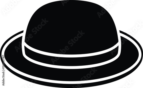 black and white hat