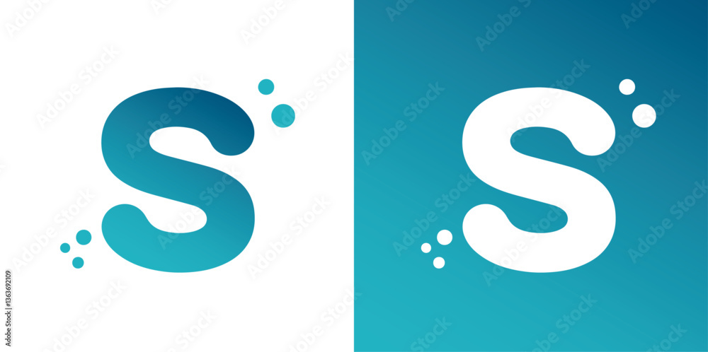 Fototapeta premium bubble letter s. s bubble letter. letter s in bubble letters