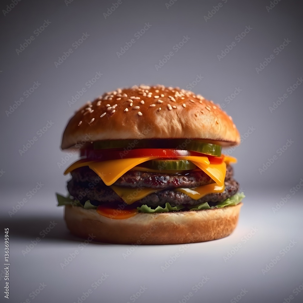 hamburger isolated on a white background hamburger isolated on a white background