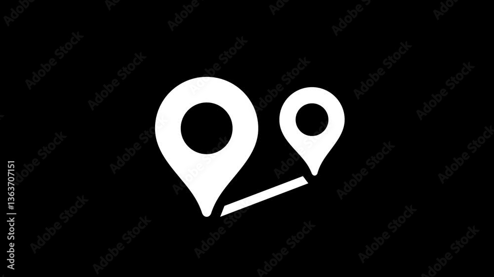 Location pin, map place marker graphic animation. Alpha channel. Transparent background motion design. 4K resolution Location pin, map place marker graphic animation. Alpha channel. Transparent background motion design. 4K resolution