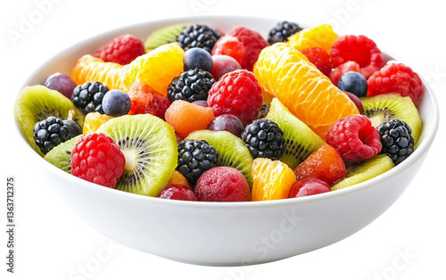 A vibrant and refreshing fruit salad with kiwi berries and a variety of juicy fruits Isolated on transparent background PNG